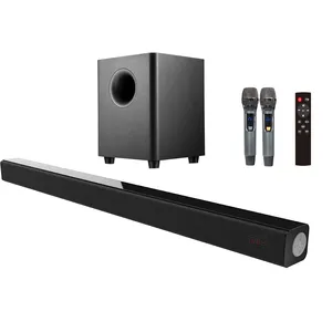 Samtronic Draagbare Draadloze Geluid Bar Enkele 3D Surround Soundbar Voor Tv Met Wired Subwoofer Met Microfoon Karaoke Systeem