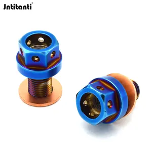 Jntitanti Gr.5 Titanium Alloy Oil Drain Plug Ti-6Al-4V Precision Parts Gear Oil Drain Plug M12x1.5 with Powerful Magnetic