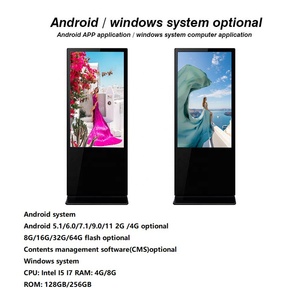 55 inch chất lượng cao đầy đủ màu sắc giá rẻ màn hình cảm ứng LCD quảng cáo Totem <span class=keywords><strong>kiosk</strong></span> xách tay kỹ thuật số biển và màn hình hiển thị - Product Image 4