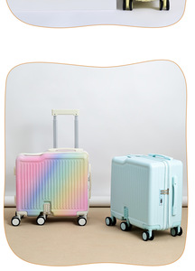 Nuevo modelo colorido equipaje de embarque de dibujos animados de 20 pulgadas pequeño estuche de viaje rodante para niños niñas maleta para niños Ride Sit - Product Image 5