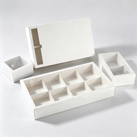 Caja Transparente Mate para Pastelitos de Luna, Estuche de Embalaje para Repostería de Yema de Huevo, Cartón Blanco, Logotipo Personalizado, Fabricante Mayorista