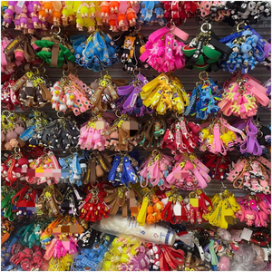 Llavero LED de cobre al por mayor de bajo precio, varios estilos de dibujos animados, personalizable, con patrón de muñeco seguro, impreso por grabado. - Product Image 4