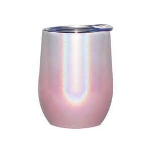 Venta al por mayor: Vaso térmico de acero inoxidable de 12 oz con tapa, diseño arcoíris, para café y otras bebidas. - Product Image 2