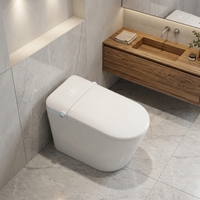 Toilettes au sol intelligentes modernes aux normes canadiennes WC automatique en céramique avec télécommande et chauffage du siège pour la salle de bain