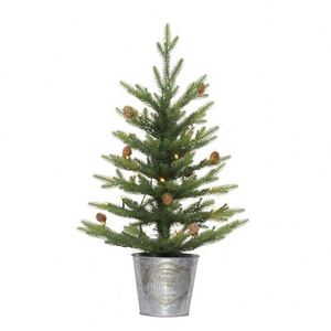 PE <b>Christmas</b> <b>Tree</b> Flocking <b>Christmas</b> <b>Tree</b> Retro American Bucket Base Desktop <b>Small</b> <b>Tree</b> - Product Image 2