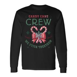 Maglietta a maniche lunghe Candy Cane Crew, camicia da pigiama coordinata per la famiglia, regali di Natale - Product Image 1