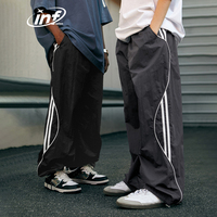 QUICKSHOW Pantalones Rompevientos de Nailon Estilo Streetwear NUEVOS Pantalones de Chándal Vintage Deportivos Rectos Holgados Tipo Paracaídas
