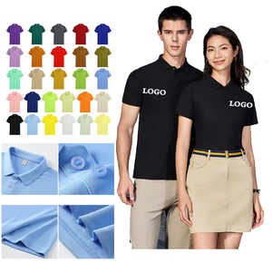 Camiseta <span class=keywords><strong>Polo</strong></span> de Trabajo de Verano con Cuello Camisero de Color Sólido, Manga Corta, Logotipo Bordado, Tejido de Punto Transpirable - Product Image 1