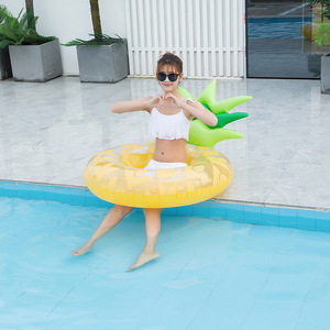 ห่วงยางว่ายน้ำรูปสับปะรดสำหรับผู้ใหญ่ ทำจาก PVC หนา ใช้สำหรับสระว่ายน้ำและสวนน้ำ - Product Image 4