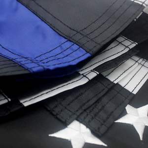 Висячие тонкие синие линии Американский полицейский флаг 4x6 футов вышитые звезды и нашитые полосы черный белый и синий 3x5 футов флаги США - Product Image 3