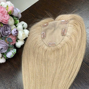 Prothèse capillaire en cheveux naturels à base de dentelle, lisse, blonde, densité 130%, cheveux Remy, raie centrale, nœuds invisibles, base mono, style 2 - Product Image 1