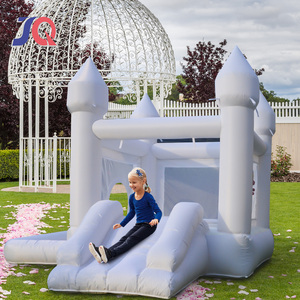 Château gonflable intérieur/extérieur blanc personnalisé en usine, aire de jeux pour enfants avec escalade et toboggan pour <span class=keywords><strong>piscine</strong></span> à balles de divertissement de mariage - Product Image 1