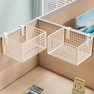 Hanging Storage <b>Basket</b> Rectangle Hook Type Desk Organizer Office Wall Rack Neatening Storage Partition Shelf - Product Image 1