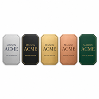 Étiquettes personnalisées pour flacons de parfum en aluminium octogonaux, directement de l'usine, adhésif puissant, impression sérigraphique, étiquettes d'emballage