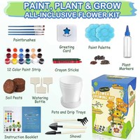 Kit complet de démarrage pour la culture de fleurs tout-en-un pour la peinture d'enfant