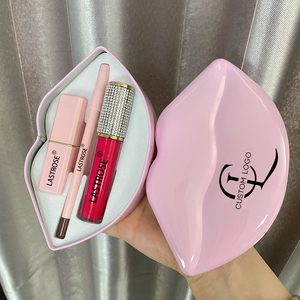 Set Rossetto Liquido e Matita Labbra All'ingrosso dalla Fabbrica, Cosmetico 3 <span class=keywords><strong>in</strong></span> 1 per la Cura delle Labbra, Confezione a Forma di Bocca, Rosa, Private Label - Product Image 6