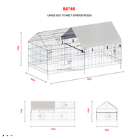 2025 modèle extérieur grande maison chenil pliable pour animaux de compagnie de volaille poulaillers cages pour animaux de compagnie pour lapin petits animaux
