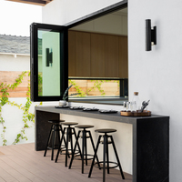 Ventana Plegable Horizontal Moderna AS2047 de Aleación de Aluminio con Persiana y Mosquitera de Acero Inoxidable, Aislamiento Térmico para Hotel