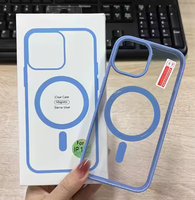 Coque de protection magnétique transparente antichoc anti-jaunissement en TPU+PC pour iPhone 12 13 14 15 16 16E 17 18 Pro Max Plus