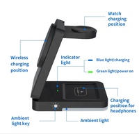 Gadget intelligent portable pliable 3 en 1 chargeur sans fil magnétique casque écouteurs montre intelligente téléphone portable chargeur sans fil Station