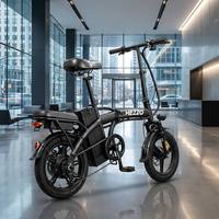 Dernière version du vélo électrique pliable portable pour la ville, 350W 46V, cadre en acier au carbone, amortisseur, siège réglable, vélo électrique