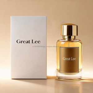 ขวดน้ำหอมแก้วทรงกลม Great Lee ขนาด 30 มล. 50 มล. 100 มล. ปั๊มลายทอง พร้อมกล่องหรูหรา - Product Image 2
