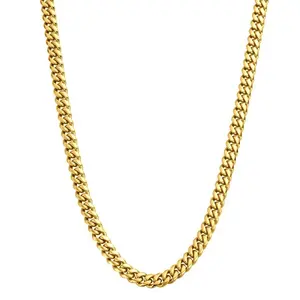 豪华嘻哈珠宝黄金厚重的古巴遏制男士链条项链