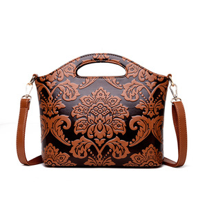 Customized Fashion <b>Flower</b> Printed Bag Ladies Women Shoulder Bags Pu Leather Tote Handbag Bag for Dropshipping - Product Image 5