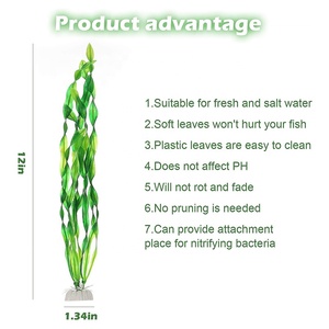 10 adet plastik akvaryum bitkileri süslemeleri yapay deniz yosunu su bitkileri yapay balık <span class=keywords><strong>tank</strong></span>ı bitkiler - Product Image 3