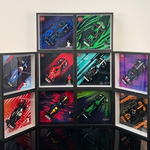 Modern Abstract <b>Black</b> Photo Frame Decorative Painting Compatible with Speed Series 77242-Ferrari SF24 Racing Car - Product Image 3
