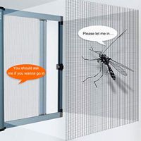 Fenêtre treillis métallique invisible anti-moustique moustiquaire mouche insecte écran grille en fibre de verre haute transparence durable scrubbable