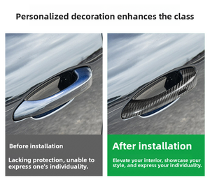 Cubierta de Fibra de Carbono Seca de Alta Calidad para Manija de Puerta, Modificación Exterior, Apta para <span class=keywords><strong>Porsche</strong></span> <span class=keywords><strong>Macan</strong></span>/Cayenne - Product Image 4
