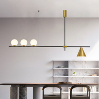 JACKSUN Nordique Salon Fer Lustre Moderne Simple Lumière De Luxe Éclairage Creative Table À Manger Bar Étude Personnalisé Ligne