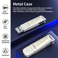 Clé USB KDATA avec logo personnalisé, 64 Go, 128 Go, clé USB en métal USB2.0 OTG, clé USB 256 Go 3.0 haute vitesse, clé USB pivotante