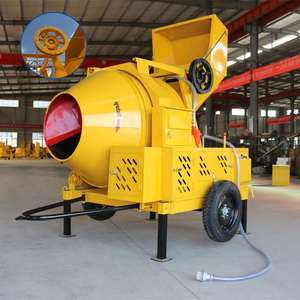 Bétonnière de 750 litres à tambour inversé, type diesel, avec trémie basculante hydraulique intégrée, bétonnière de 350L, matériel de bétonnage - Product Image 1