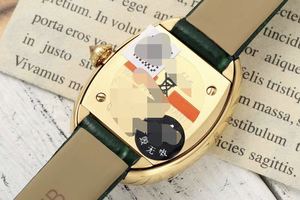 Montre à quartz haut de gamme pour femme, incrustée de pierres précieuses, cadran à aiguilles, boîtier en acier inoxydable, bracelet en cuir, édition limitée exclusive - Product Image 3