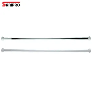 SANIPRO Adjustable Bathroom Telescopic Rods Simple Stainless Steel Shower Curtain Rod Shower Pole With Different Length