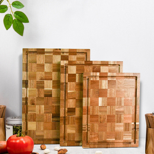 Tabla de Cortar Grande de Madera de Acacia YOULIKE con Diseño de Grano de Extremo y Ranura para Jugos, Bloque de Carnicero Grueso para Utensilios de Cocina - Product Image 2