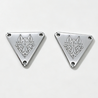 Plaque de nom en métal avec logo personnalisé, étiquette de nom en alliage de zinc gravée pour articles en cuir, plaque de nom en métal pour vêtements