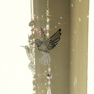 Colector de Sol con Forma de Animal de Colibrí de Acero Inoxidable, Arte <span class=keywords><strong>Deco</strong></span> <span class=keywords><strong>Simple</strong></span> PARA EL Hogar, Dormitorio, Decoración de Pared para Navidad, Estancia de Viento - Product Image 2