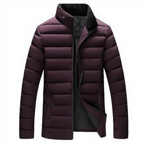 Chaqueta Acolchada con Capucha para Hombre, Diseño Color Block, Relleno de Plumón, Cierre de Cremallera, Resistente al Viento, Estilo Deportivo, Corte Regular, para Invierno - Product Image 3