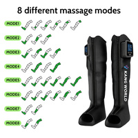 Masseur de jambes à compression d'air avec écran tactile LED, batterie Li 3200 mAh, 6 chambres, contrôle de la minuterie, puissant