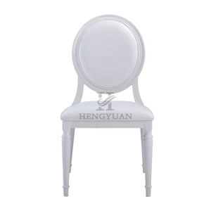Sedia per eventi moderna della sala <span class=keywords><strong>da</strong></span> pranzo dell'hotel della tappezzeria sedia Louis francese in pelle PU bianca - Product Image 2