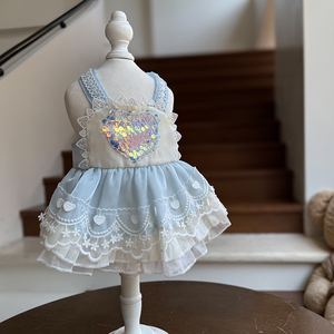 Ropa para Perros y Gatos de Algodón Suave Directo de Fábrica, Estilo Lolita, para <span class=keywords><strong>Chihuahua</strong></span>, Poodle, Accesorios para Fotos, Ropa para Salidas de Fin de Semana - Product Image 4