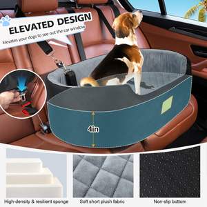 Hersteller Hund Autos itz ODM für mittlere Hunde, Pet Booster Seat für Autos SUVs und LKWs, Reise Hunde bett mit Sicherheits gurt - Product Image 2