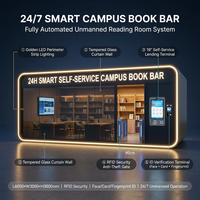 HAUMR Oem 24/7 Barra de Libros Inteligente Integrada sin Personal para Campus, Sala de Lectura Prefabricada para Ciudad, Mini Casas de Libros Urbanas
