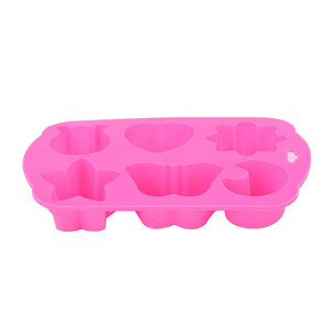 Mingxin Silicone Cake Mold 6 Cavities Different Shapes Heat Resistant Oven Safe For Baking - Product Image 1