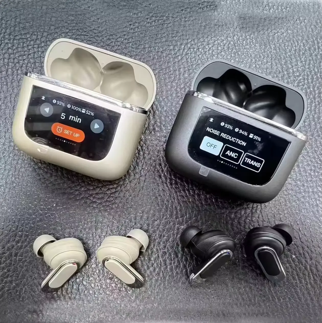 2024 Tws Wireless Earbuds Earphones LCD Touch Screen Earbuds With Noise Cancelling Sport V8 Headset Earphone