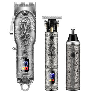 Set de Cortapelos Corporal 3 en 1 de Metal Recargable por USB Kit de Aseo Totalmente Metálico Máquina de Peluquería para Hombres - Product Image 3