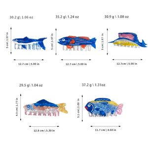 Pinza de Pelo Personalizada de PVC con Forma de Animal Marino, 12.5CM, Pinza de Pelo Grande con Forma de Atún para Mujer - Product Image 3